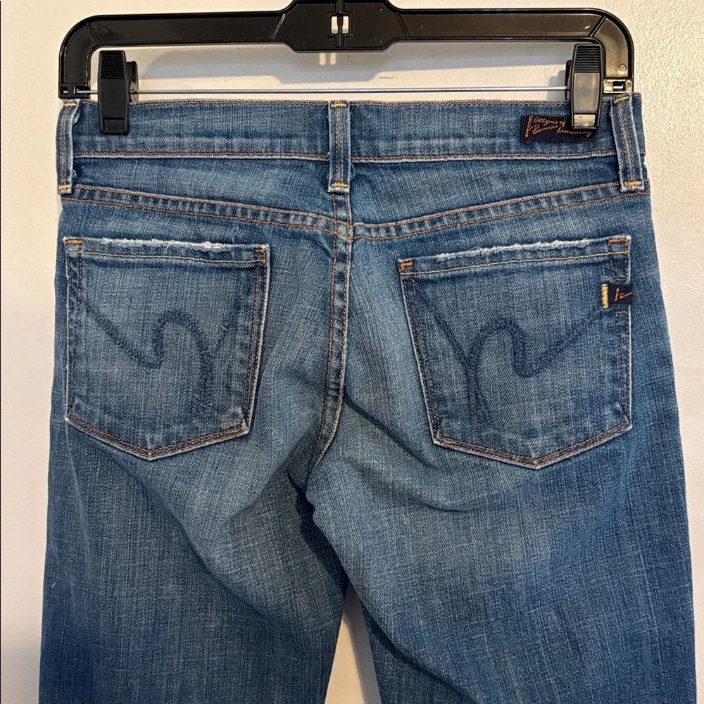 Citizens of Humanity Kelly 001 Low Waist Raw Hem Bootcut Jeans 25